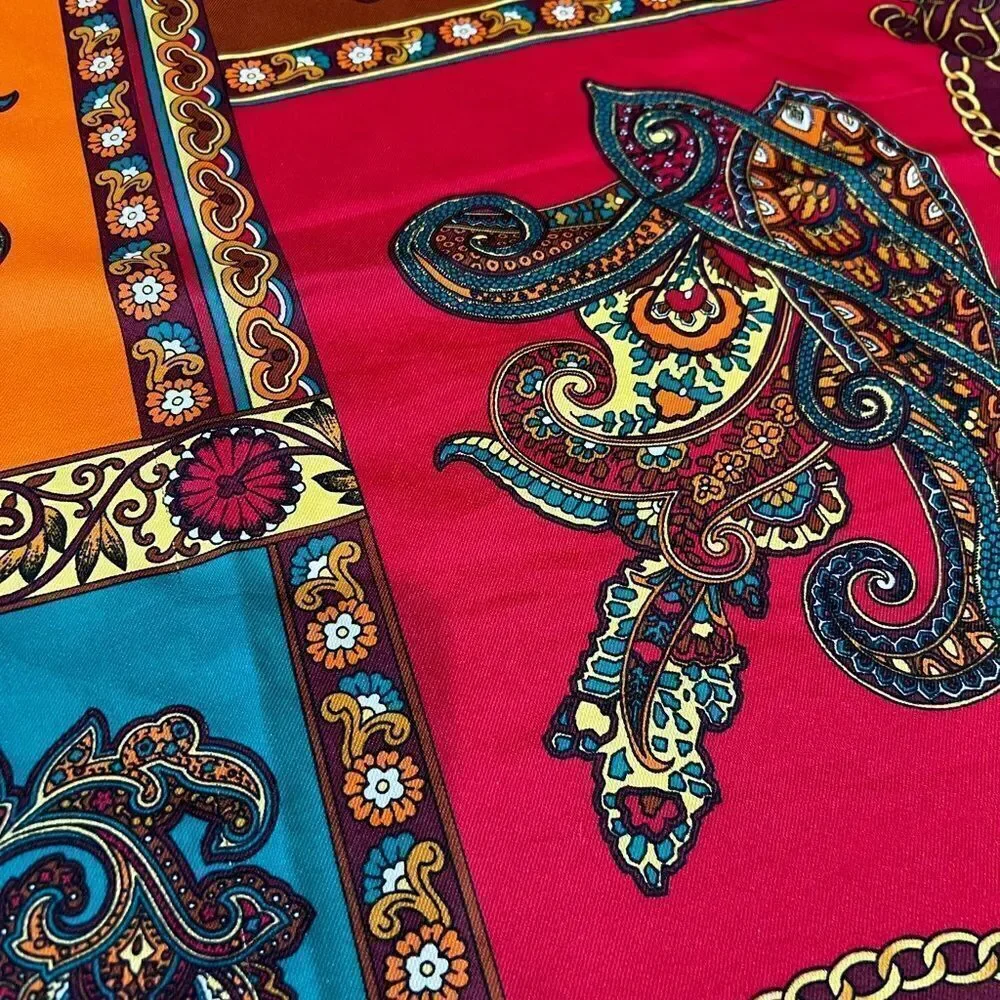 Scarf paisley multi color made in Italy